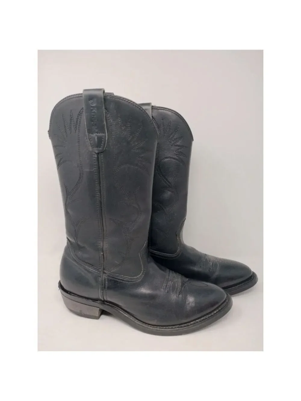 Knapp Neolite Vibram Soles 7.5 EE Cowboy Boots Black Made in USA